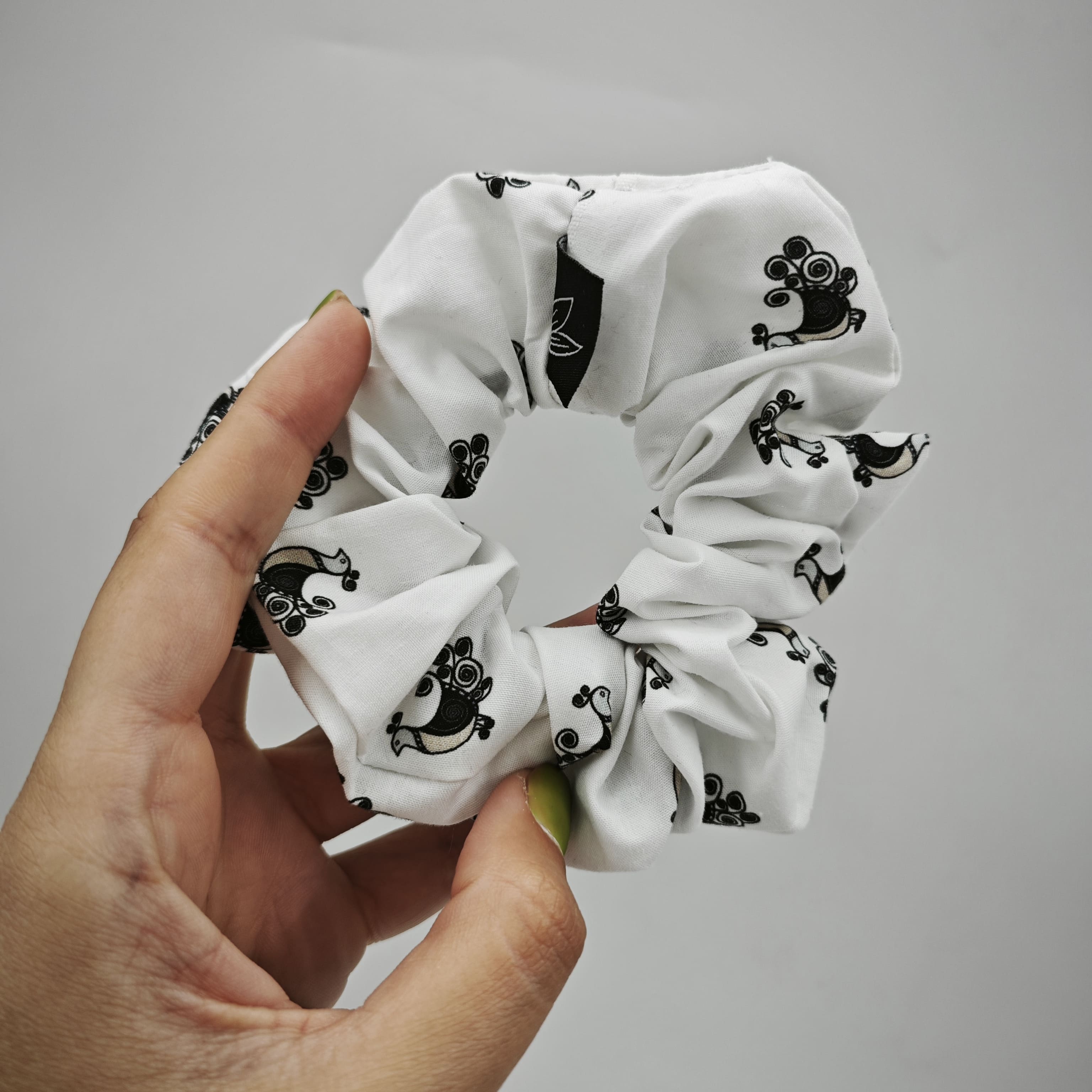Elastico in cotone Pavoncelle sarde nere - immagine 2