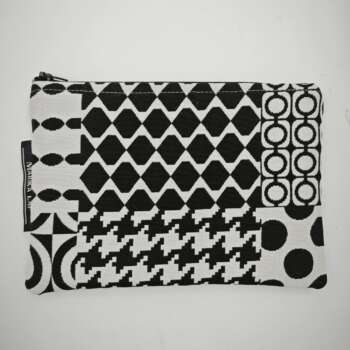 Pochette geometrico bianco e nero