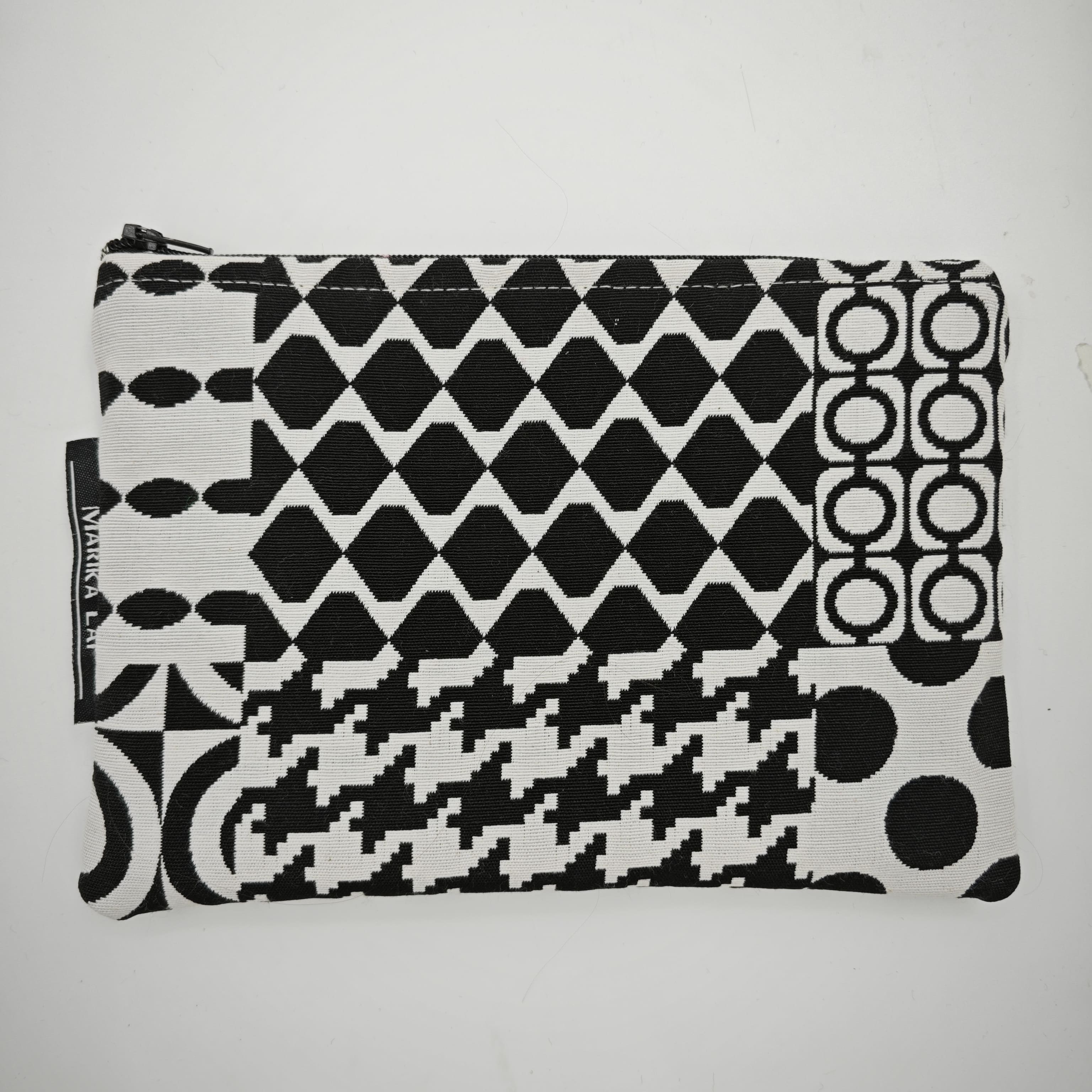 Pochette geometrico bianco e nero