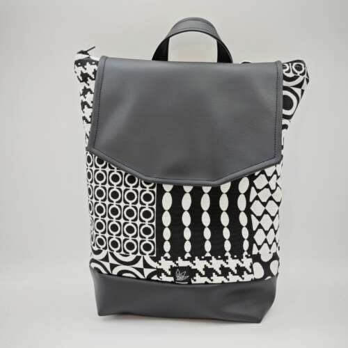 Zaino Geometrico Bianco/nero