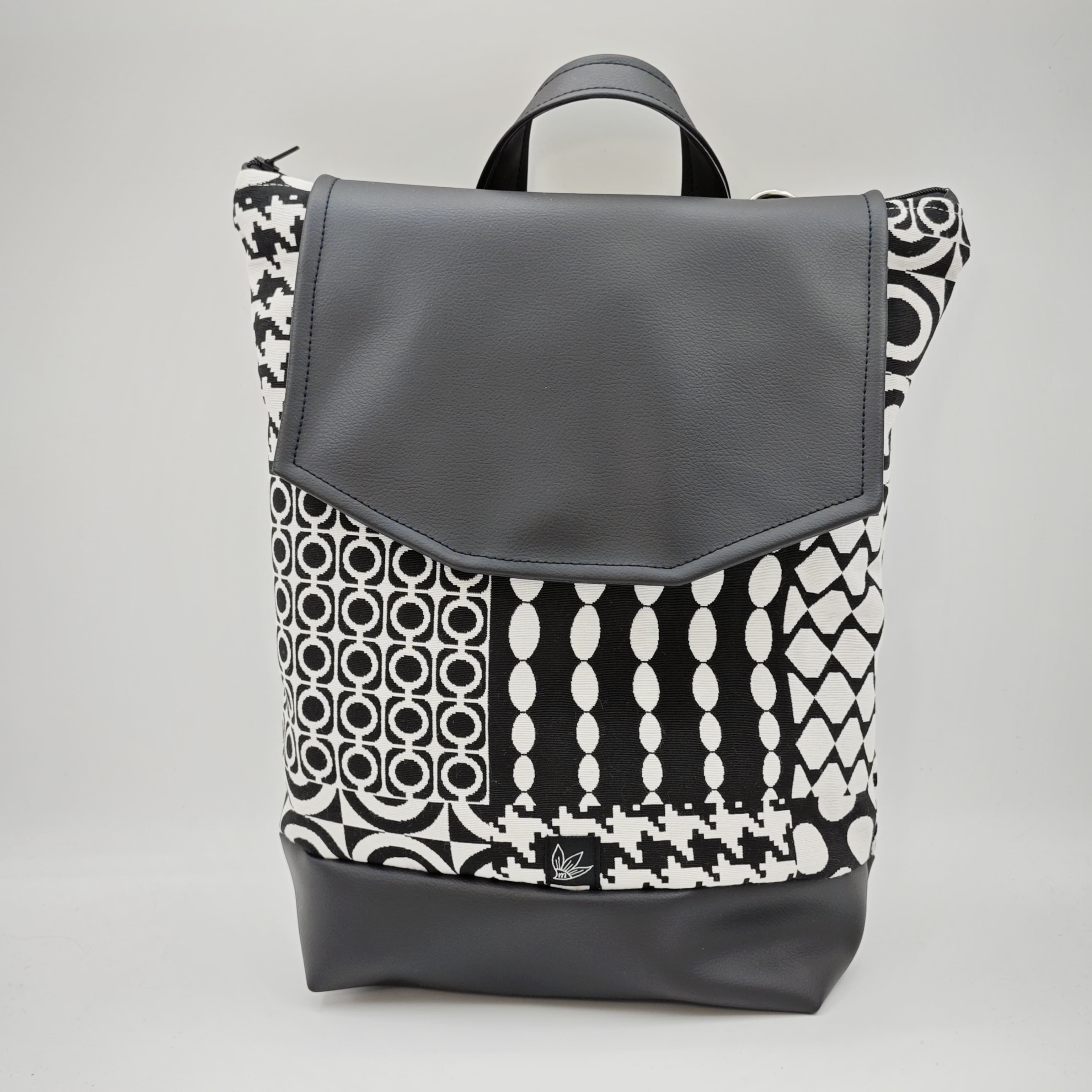 Zaino Geometrico Bianco/nero