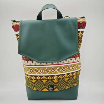 Zaino Righe geometriche grecia verde