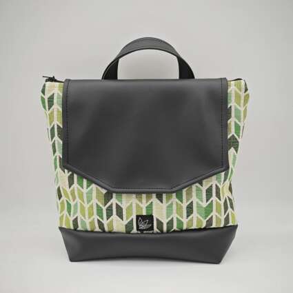 Zaino piccolo 3 usi - Geometrico verde no