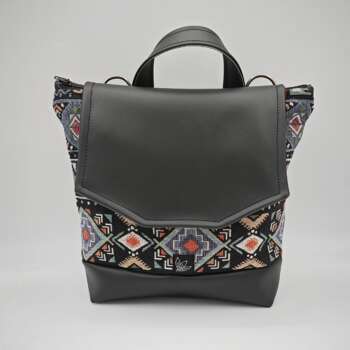 Zaino piccolo 3 usi - Geometrico nero Grecia*