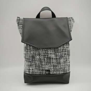 Zaino Tweed Bianco/nero