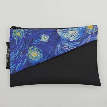 Pochette ecopelle Notte stellata Van Gogh