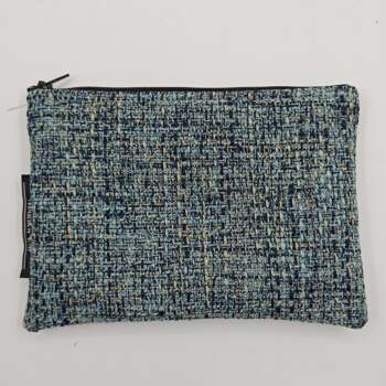 Pochette Tweed celeste
