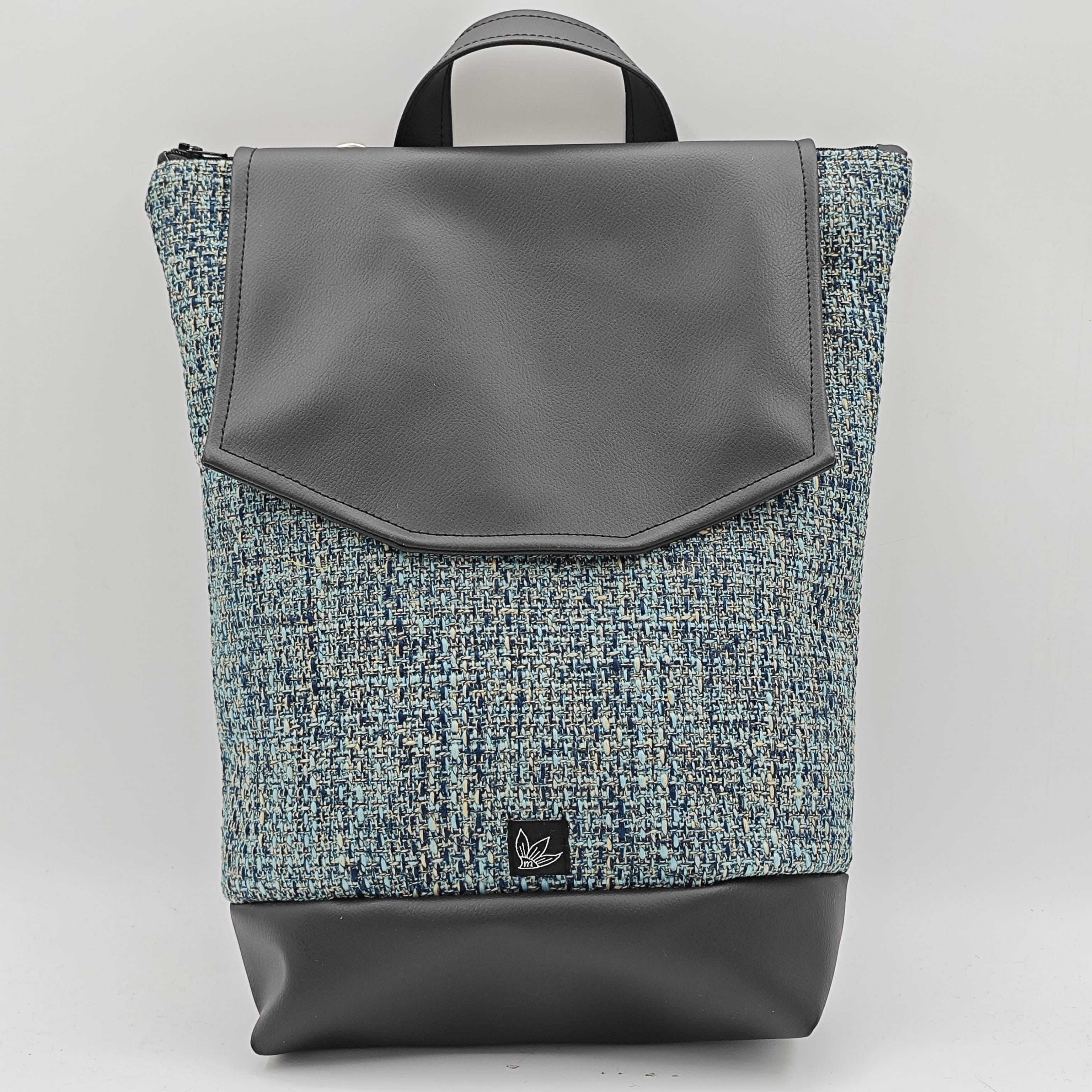 Zaino Tweed Celeste