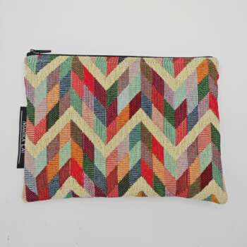 Pochette Chevron grande multicolore