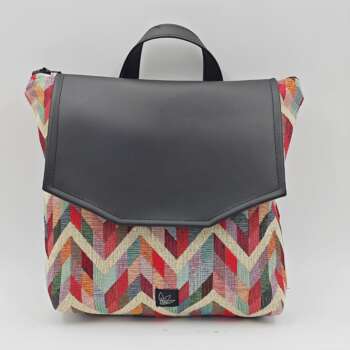 Tony Borsa a Tracolla grande Chevron grande multicolore