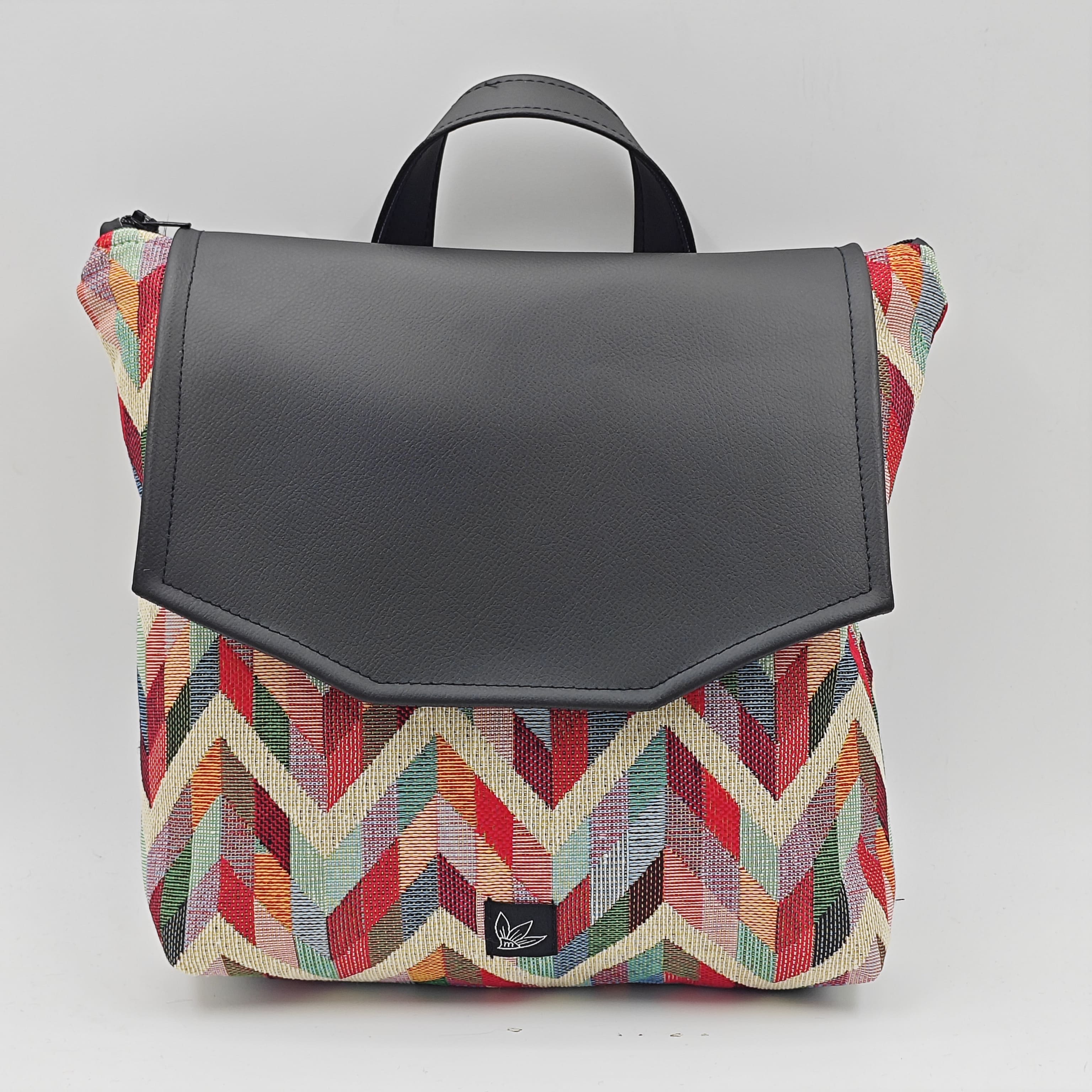 Tony Borsa a Tracolla grande Chevron grande multicolore