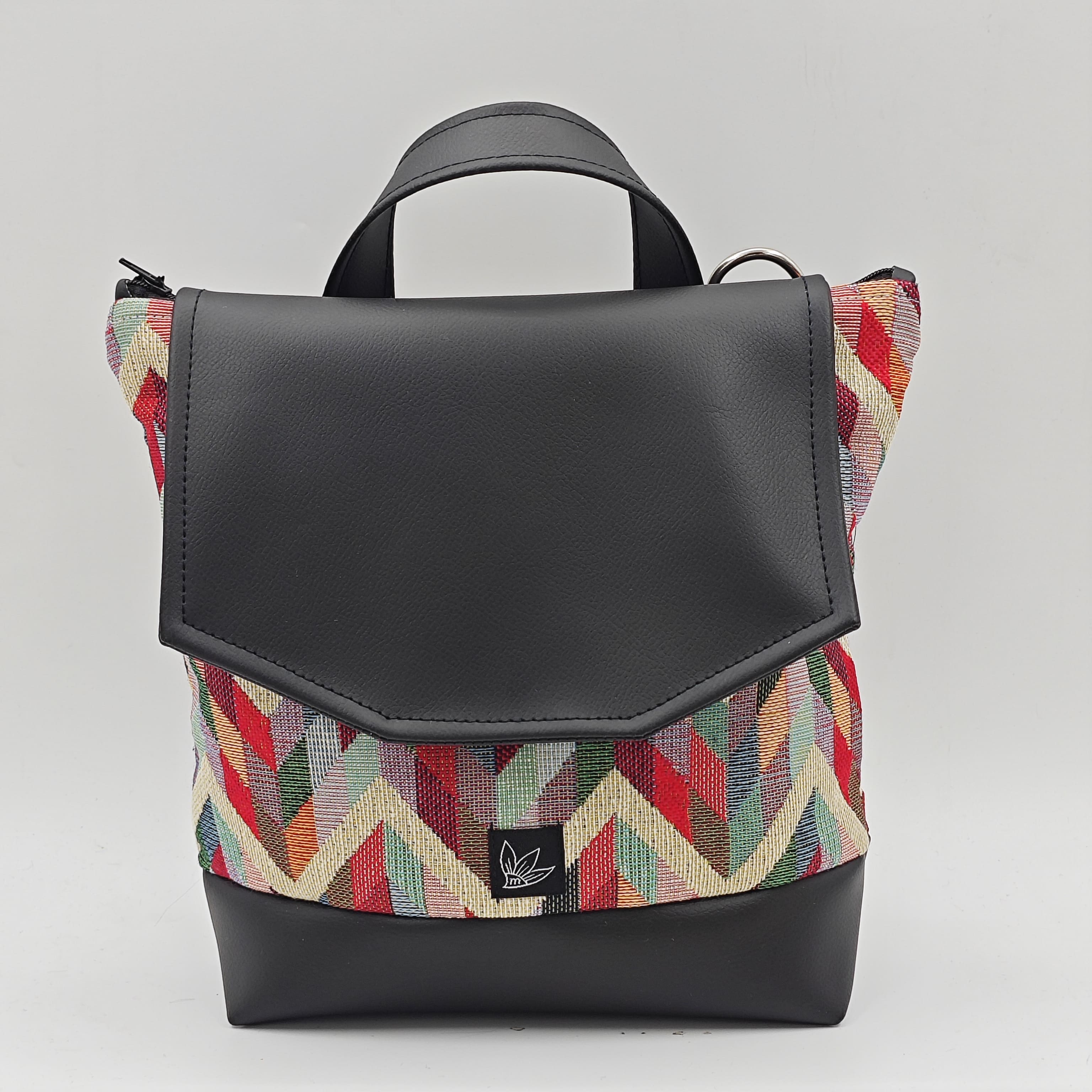 Zaino piccolo 3 usi - Chevron multicolore