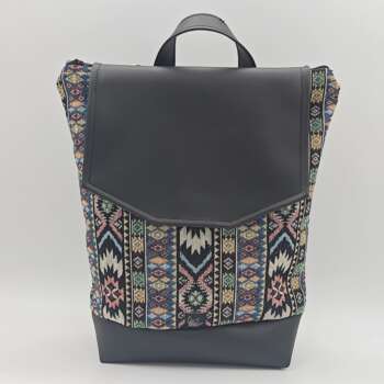 Zaino Etnico nero geometrico
