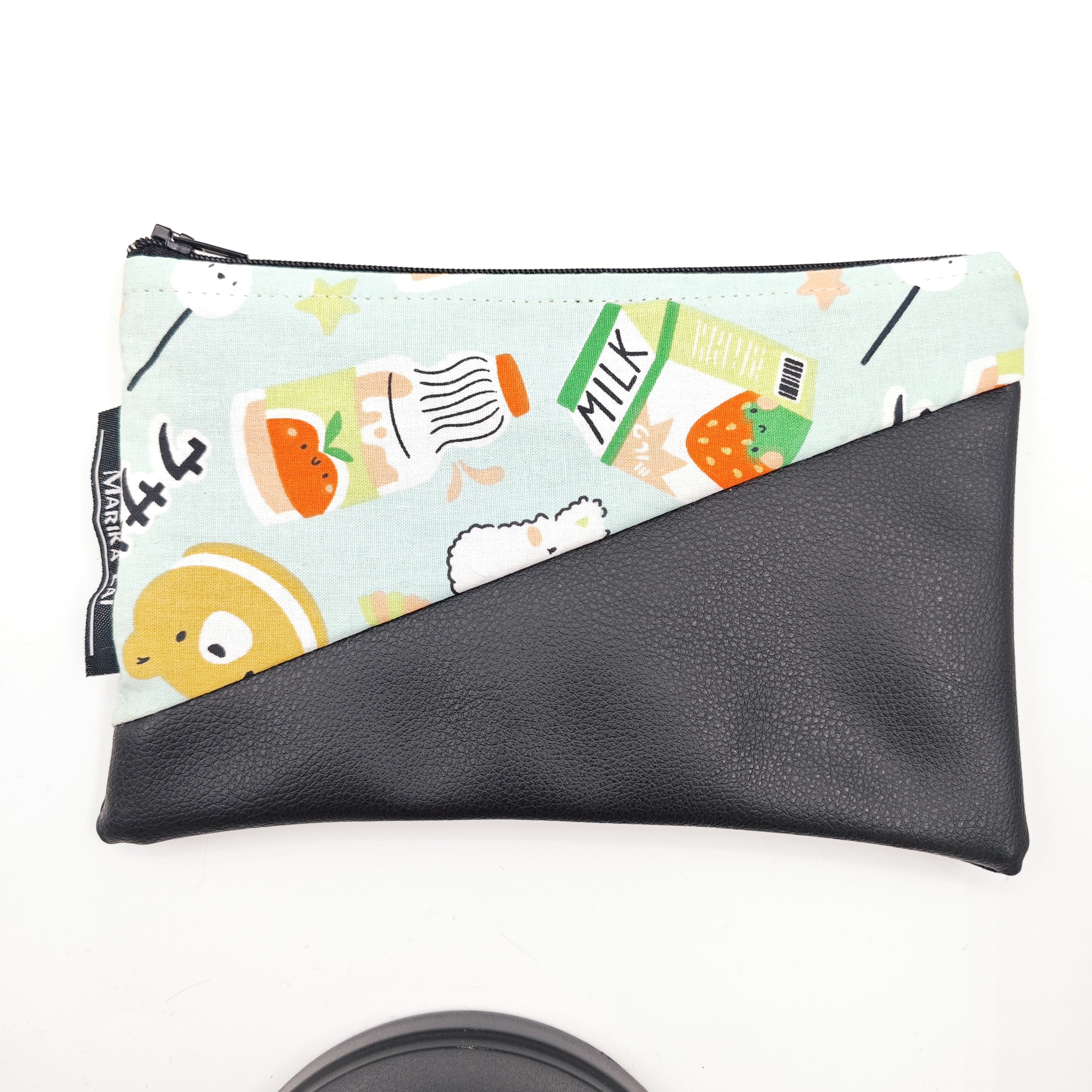 Pochette ecopelle Giappone turchese