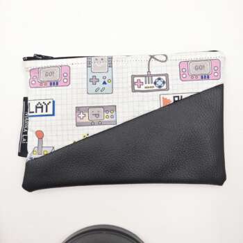 Pochette ecopelle Videogiochi bianca