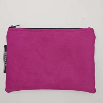 Pochette in alcantara Fucsia