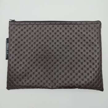 Pochettona in ecopelle marrone