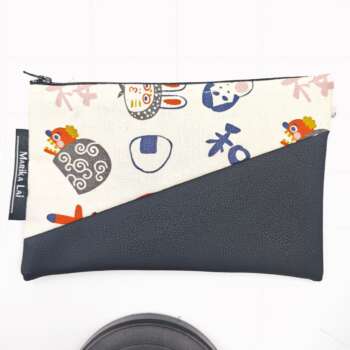 Pochette ecopelle Giappone bianca